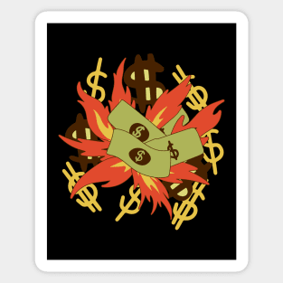 Money Burn Sticker